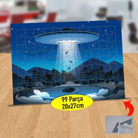 9826 Ormandan Hayvan Yakalayan Ufo 99 Parça Puzzle Yapboz Tablo