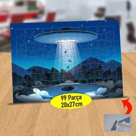 9826 Ormandan Hayvan Yakalayan Ufo 99 Parça Puzzle Yapboz Tablo