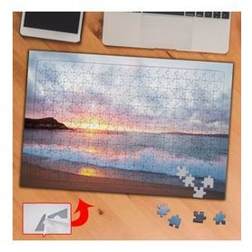 983A Gün Batımında Sahil Deniz 240 Parça Puzzle Yapboz Tablo