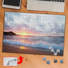 983A Gün Batımında Sahil Deniz 240 Parça Puzzle Yapboz Tablo