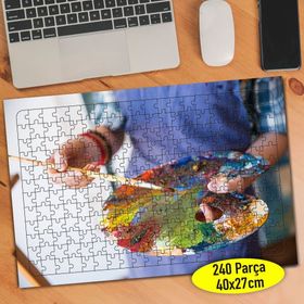 98561112 Tuval Resmi Sanatkar Eller 240 Parça Puzzle Yapboz
