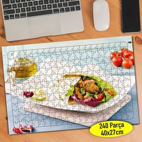 98566792 Dürüm Wrap Restaurant Yiyecek 240 Parça Puzzle Yapboz