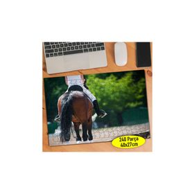 98957198 At Üstünde Gezen Mutlu Çocuk 240 Parça Puzzle Yapboz