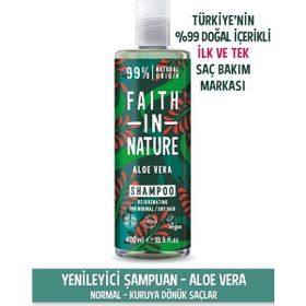 %99 Doğal İçerikli Yenileyici Şampuan Normal& Kuruya Dönük Saçlar İçin Aloe Vera