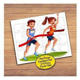 99477 Koşu Yarışı Birincisi 24 Parça Çocuklara Özel Yapboz Tablo