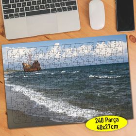 99478 Eski Rustik Gemi Deniz Manzara 240 Parça Puzzle Yapboz