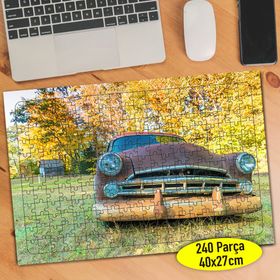 997736 Terk Edilmiş Eski Hurda Araba 240 Parça Puzzle Yapboz