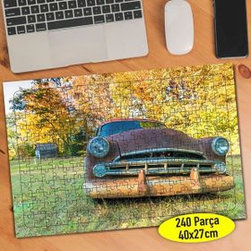 997736 Terk Edilmiş Eski Hurda Araba 240 Parça Puzzle Yapboz