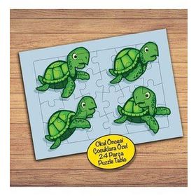 99PZ Küçük Sevimli Kaplumbağa Çocuklara Özel Puzzle Yapboz Tablo