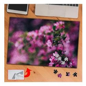 9ECEB Baharda Açan Pembe Çiçek 240 Parça Puzzle Yapboz Tablo