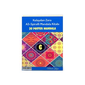 A-3 Spiralli Kolaydan Zora Mandala Kitabı