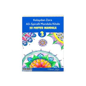 A-3 Spiralli Kolaydan Zora Mandala Kitabı