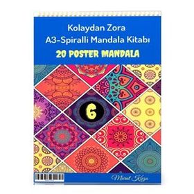 A-3 Spiralli Kolaydan Zora Mandala Kitabı