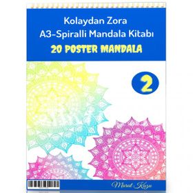 A-3 Spiralli Kolaydan Zora Mandala Kitabı