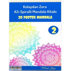 A-3 Spiralli Kolaydan Zora Mandala Kitabı