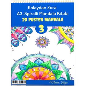 A-3 Spiralli Kolaydan Zora Mandala Kitabı