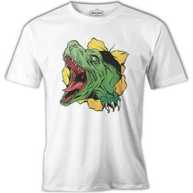 A Bicycle On The Vintage Colorful Background Beyaz Erkek Tshirt
