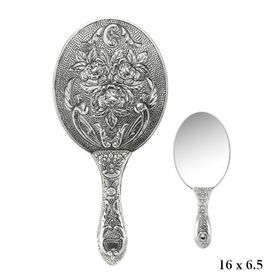 A.C Silvers 925 Ayar Gül Desenli Gümüş El Aynası