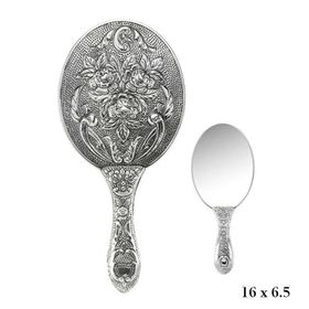A.C Silvers 925 Ayar Gül Desenli Gümüş El Aynası