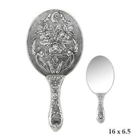 A.C Silvers 925 Ayar Gül Desenli Gümüş El Aynası