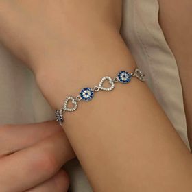A.C Silvers Kalpli Nazar Gümüş Kadın Bileklik