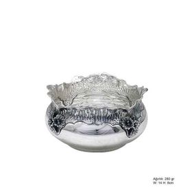 A.C Silvers Orkide Desenli Gümüş Şekerlik
