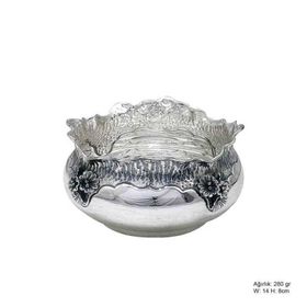 A.C Silvers Orkide Desenli Gümüş Şekerlik