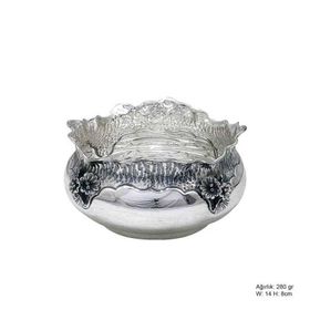 A.C Silvers Orkide Desenli Gümüş Şekerlik