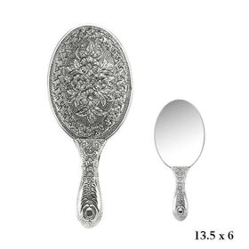 A.C Silvers Papatya Motifli Gümüş El Aynası