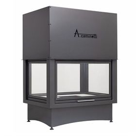 A Caminetti Crystal 4D 4 Tarafı Açık 90'lık Şömine Haznesi