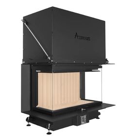 A Caminetti Crystal 90 Max Üç Açık Asansörlü Çelik Şömine Haznesi
