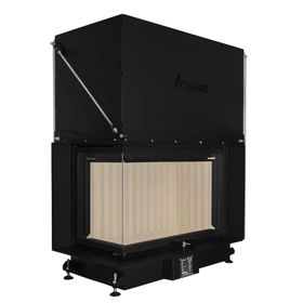 A Caminetti Quattro 80 Sol Açık Asansörlü Çelik Şömine Haznesi