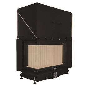 A Caminetti Quattro 90 Sol Açık Asansörlü Çelik Şömine Haznesi
