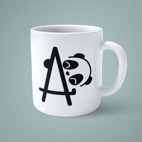 A Harfi Panda Alfabe Baskılı Kupa