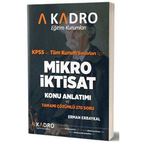 A Kadro Yayınları KPSS A Grubu Mikro İktisat Konu Anlatımlı