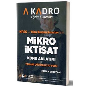 A Kadro Yayınları KPSS A Grubu Mikro İktisat Konu Anlatımlı