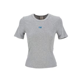 A- Modal Rib Kadın Gri T-Shirt