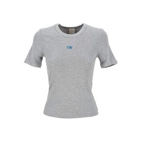 A- Modal Rib Kadın Gri T-Shirt