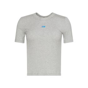 A- Modal Rib Kadın Gri T-Shirt