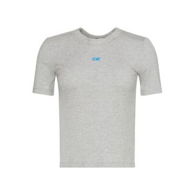 A- Modal Rib Kadın Gri T-Shirt