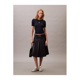A- Modal Rib Lacivert Kadın T-Shirt