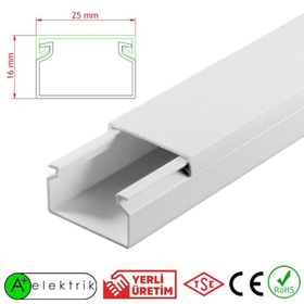 A Plus Elektrik 25 x 16 mm Bantsız Kablo Kanalı