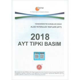 A Yayınları 2018 YKS AYT Tıpkı Basım Çıkmış Sorular