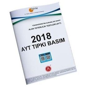 A Yayınları 2018 YKS AYT Tıpkı Basım Çıkmış Sorular