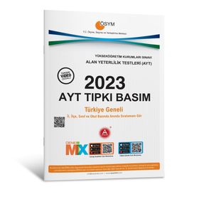 A Yayınları - 2023 AYT Tıpkı Basım Deneme Sınavı Bire Bir ÖSYM Çıkmış Sorular