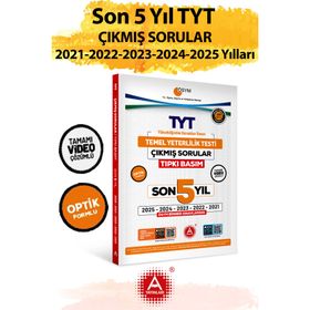 A Yayınları 2026 - Son 5 Yıl TYT Çıkmış Sorular 2025-2024-2023-2022-2021 Yılları Tıpkı Basım