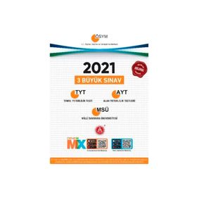 A Yayınları ÖSYM 2021 TYT AYT MSÜ Üç Büyük Sınav Çıkmış Sorular