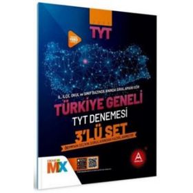 A Yayınları - Türkiye Geneli TYT Çıkmış Sorular Denemesi 3'lü Set