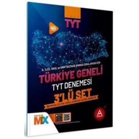 A Yayınları - Türkiye Geneli TYT Çıkmış Sorular Denemesi 3'lü Set