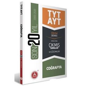 A Yayınları TYT AYT Cografya Son 20 Yıl Konu Konu Çıkmış Sorular ve Çözümleri